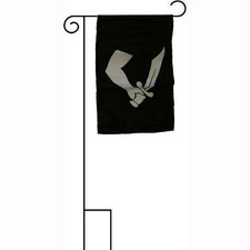 12x18 12"x18" Jolly Roger Pirate Thomas Tew Sleeved w/ Garden Stand Flag