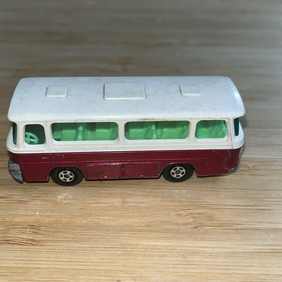 Autobús suelto Matchbox Lesney Setra Coach Nº 12 1970 #14 usado Foto 2 de 4