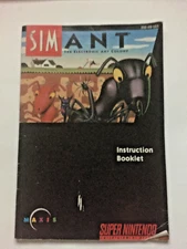 SIM ANT SNES SUPER NINTENDO GAME INSTRUCTION BOOKLET