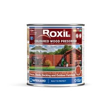 Roxil Wood Stain Preserver 1L-5 Year Protection for Outdoor Decking, Fence,Shed