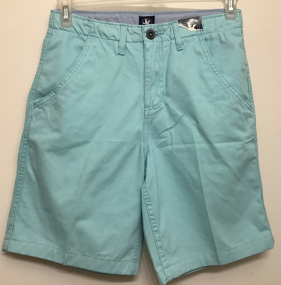 Pantalones Cortos J Caqui Niños Aqua Talla 18 Reg 100% Algodón Cintura Ajustable Nuevos Foto 4 de 4