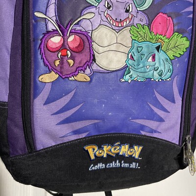 RARE Vintage Nintendo Pokemon backpack 2000 Nidoking Ivysaur