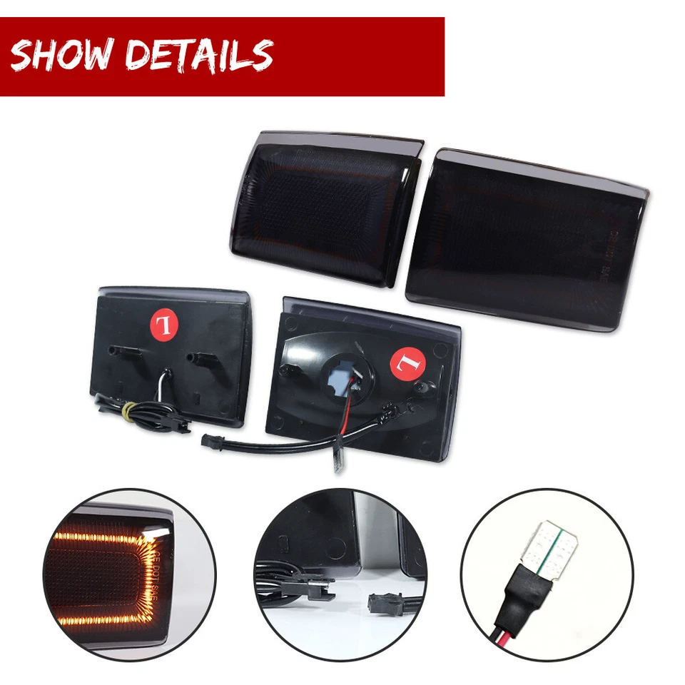 Amber LED Side Marker Corner Lights For 88-93 C K 1500 2500 3500 Suburban Blazer - Image 3 of 4