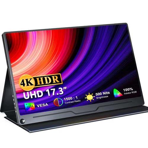UPERFECT Tragbarer Monitor 17,3" 4K 3840x2160 Portable Monitor Gaming Bildschirm