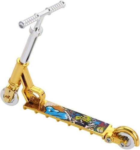 Yawtncyw Gold Mini Two Wheel Toys Tiny Fingerboard Scooters Mini Finger Skate...