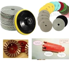 masonry tools 1-1/2" concrete grinding core bit diamond pad stone granite polish