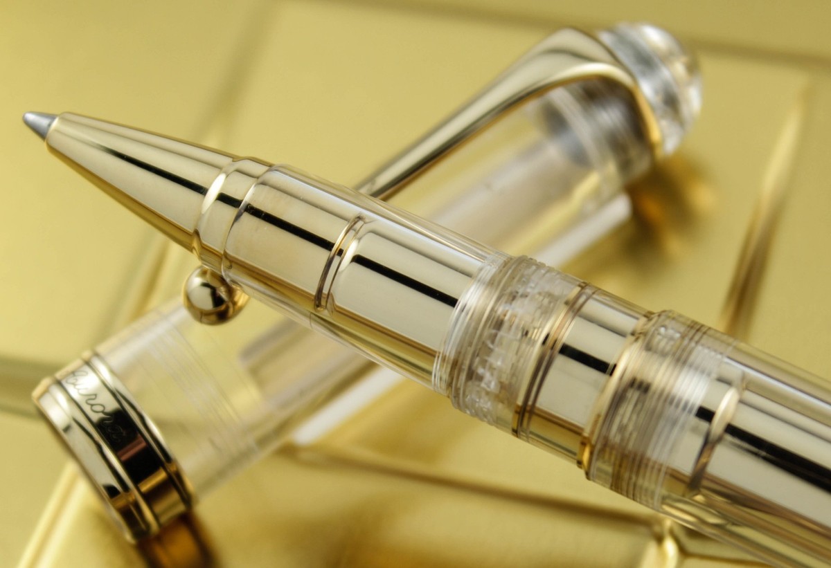 Aurora 88 Demonstrator Limited Edition Gold Finish Rollerball | eBay