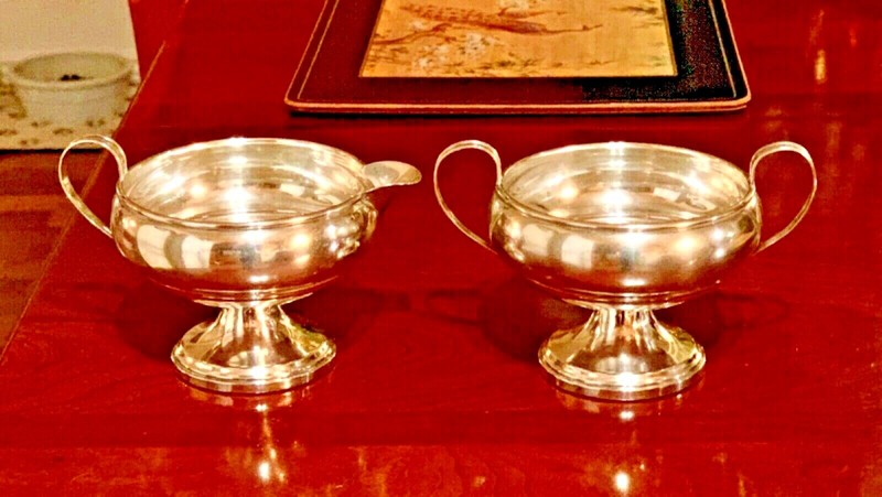Revere Silver, Sterling Silver, Creamer and Sugar Bowl, 532 ca. 1914 😻