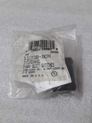 5 PCS LOT SALE EAGLE 1103B-BOX INTERCHANGE 3-WAY QUIET SWITCH 15A-120V NEW