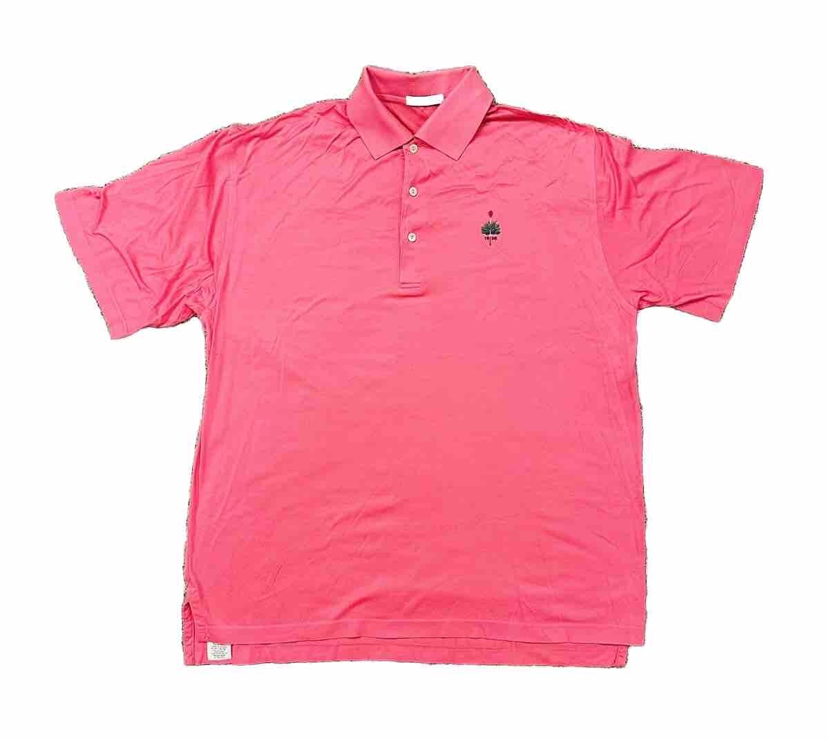 PETER MILLAR Merion Golf Club Polo Shirt Adult Medium Solid Pink 1896