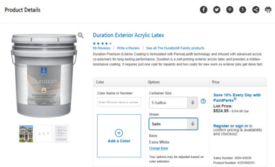 $979 Sherwin-Williams Duration Exterior Acrylic Primer / Green Paint 5+5=10 Gal.