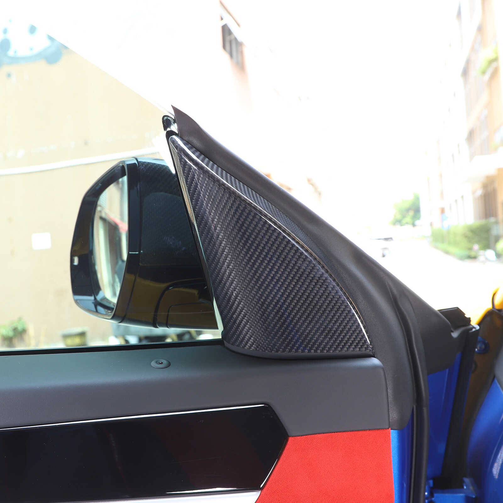 Carbon Fiber Inner Door Triangle A Pillar Cover For Lamborghini URUS 2018-2022