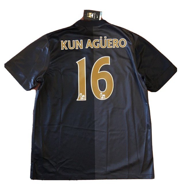 2013/14 Manchester City Away Jersey 16 Kun Aguero XL Nike