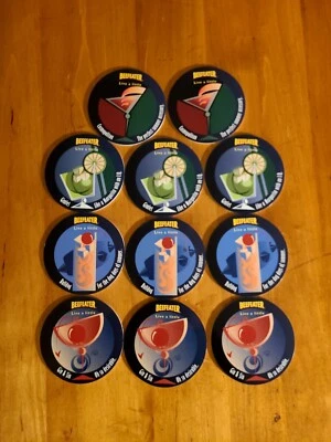 Set of 11 Beefeater Gin Bar Coasters 4 Different Great Classy Designs Unused - Image 1 of 4