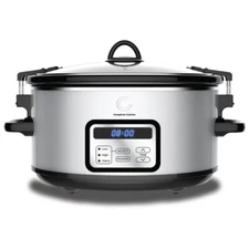 Complete Cuisine 6 Qt Stainless Steel Programmable Slow Cooker