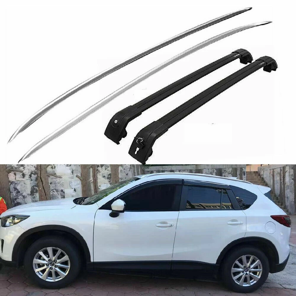 4Pcs Fit for 2012 2016 Mazda CX 5 CX5 Roof Rail Rack Carrier Cross