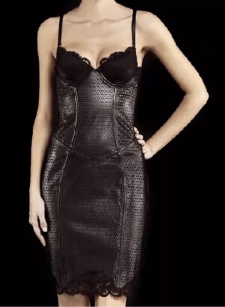 Jean Paul Gaultier La Perla Leather Slip Dress Lingerie Bustier Black Sm US 34 | eBay Jean Paul Gaultier La Perla Leather Slip Dress Lingerie Bustier Black Sm US 34 | eBay