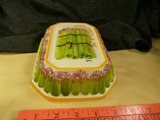 Asparagus Jello Mold Hand Painted Signed Ceramic Kitchen Wall Hanging 6" 8" VG