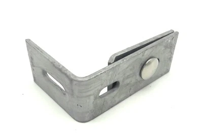 ZAUN-ANHALT Angolo di collegamento a parete recinzione doppia asta zincato 5x con vite dado