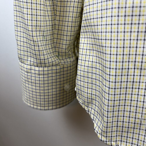 Boss Hugo Boss Mens Small 38 15 White Microplaid Button Up Shirt Short Sleeve - Picture 4 of 11