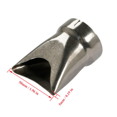 Weldy Ø 35.5mm/1.4in Wide Slot Glass Protection Nozzle 50 x 5mm for Heat Guns