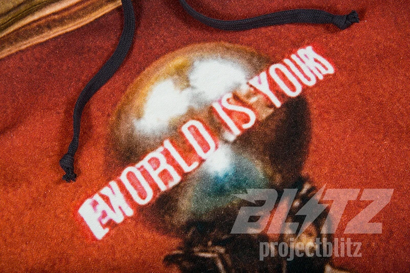 SUPREME SCARFACE THE WORLD IS YOURS HOODED SWEATSHIRT MULTI S M