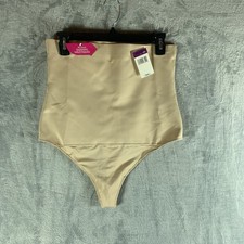 Maidenform Womens Shapewear 2XL Panties Thong Shaping Waistband Firm Control NWT