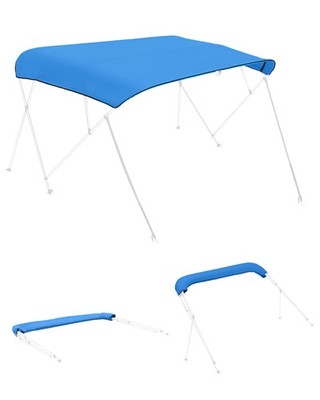 Uimoso 4 Bow Bimini Top Cover Replacement, 8 ft, Fits 91''-96'' Width, Blue