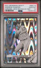 2021 Bowman Chrome Black White RAYWAVE Refractor ANDREW PAINTER PSA 10 Phillies!