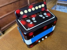 Lotkey 7 Key Kids Accordion, 3 Bass Mini Accordion Instrument, Lightweight and D