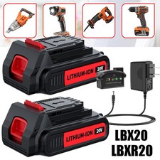20V 1.5Ah For Black Decker LBXR20 20 Volt MAX Lithium Battery LBX20 LB20/Charger
