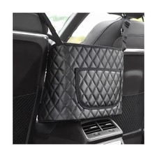 Large Leather Car Purse Holder Between Seats Front Handbag Organizer Barrier