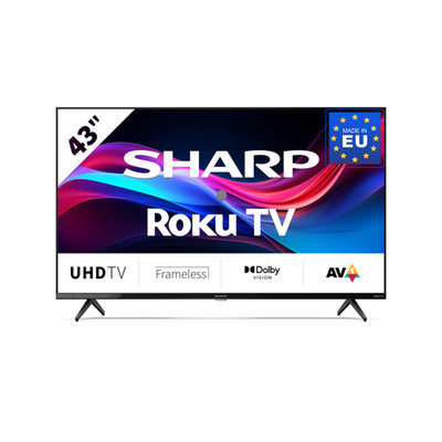 SHARP 43GJ4225E - 43 Zoll Fernseher (108 cm) 4K UHD Roku LED Smart TV - HDR10