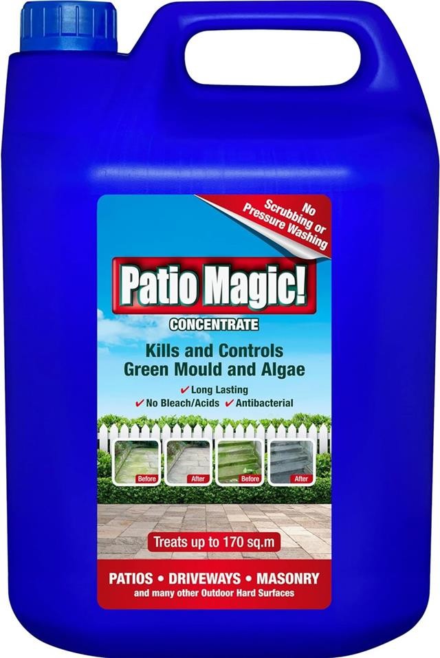 5L Patio Magic Concentrate Algae & Mould Killer for Patios Paths and Driveways