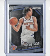 2024-25 Prizm Black Basketball Pacome Dadiet Base Rookie Card #208 Knicks