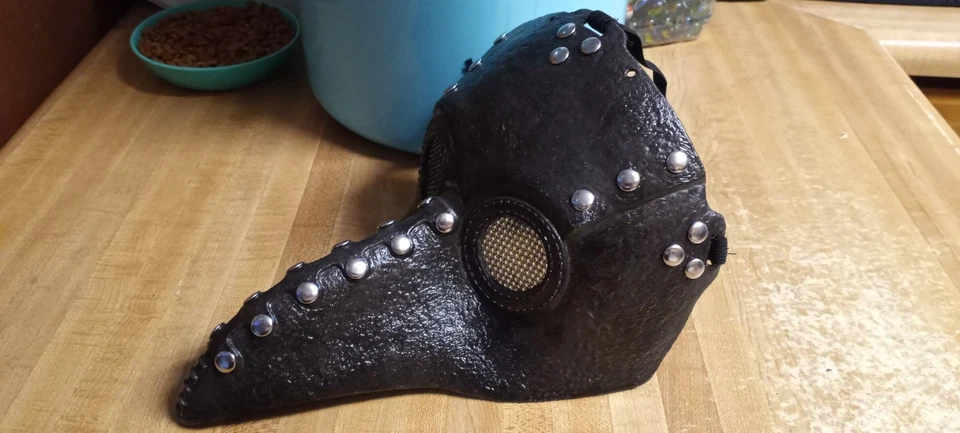 Media máscara estilo steampunk peste negra Foto 2 de 3