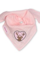 Babytuch Spucktuch Halstuch Baumwolle Rosa Herz Hirsch Karo Tuch