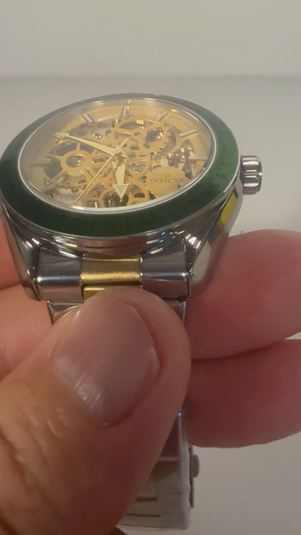 69454 Invicta Objet D Art Reloj para Hombre 43mm Esfera Plateada y Dorada Automático de Esqueleto 2