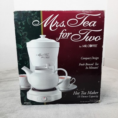 NEW Mrs Tea For Two Mr Coffee 3 Cup Electric Hot Tea Maker HTM11 VTG 1996 Sealed