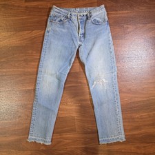 Vintage Levi's 501 Women W27xL32 Button-up Light Wash Denim Jeans