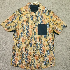 Smartwool Shirt Men Small Everyday Party Cycling Floral Merino Poly Stretch