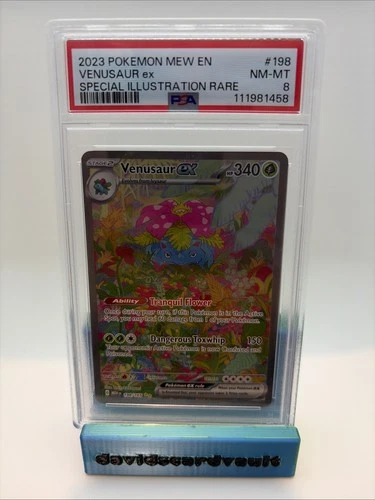 Pokémon TCG Venusaur EX Special Illustration Rare Card 198/165 2023 PSA 8