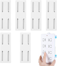 Adhesive Punch Free Socket Holder 6 Pcs Power Stirp Holder Self-Adhesive Power S