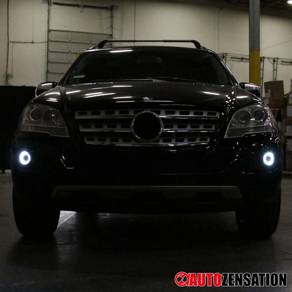 2X Glass Projector Bumper Fog Lights Driving Lamps 40-SMD LED Angel Eye Halo - Изображение 3 из 4