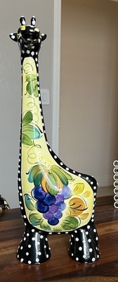 Turov Art Ceramics Handpainted Giraffe 16  Figurine Signed