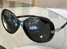 Vogue VO2682-S-B Black Oversized Sunglasses Rhinestone Arms Italy 59-15 135