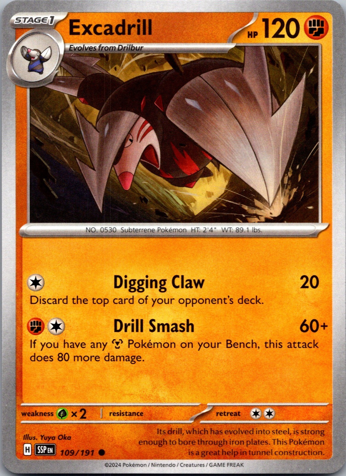 Excadrill Common SV08: Surging Sparks 109/191 NM