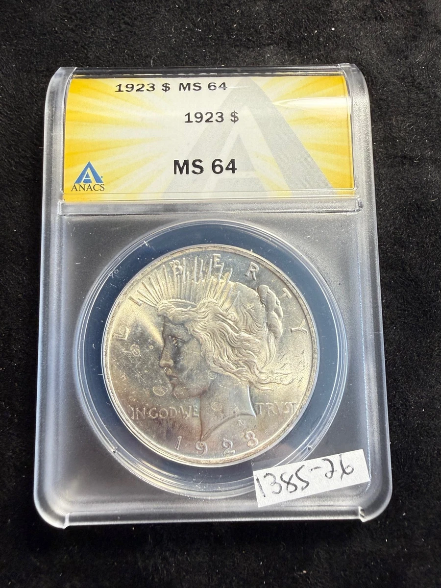MS 64 Graded 1923 Year Peace Dollars (1921-1935) for sale | eBay