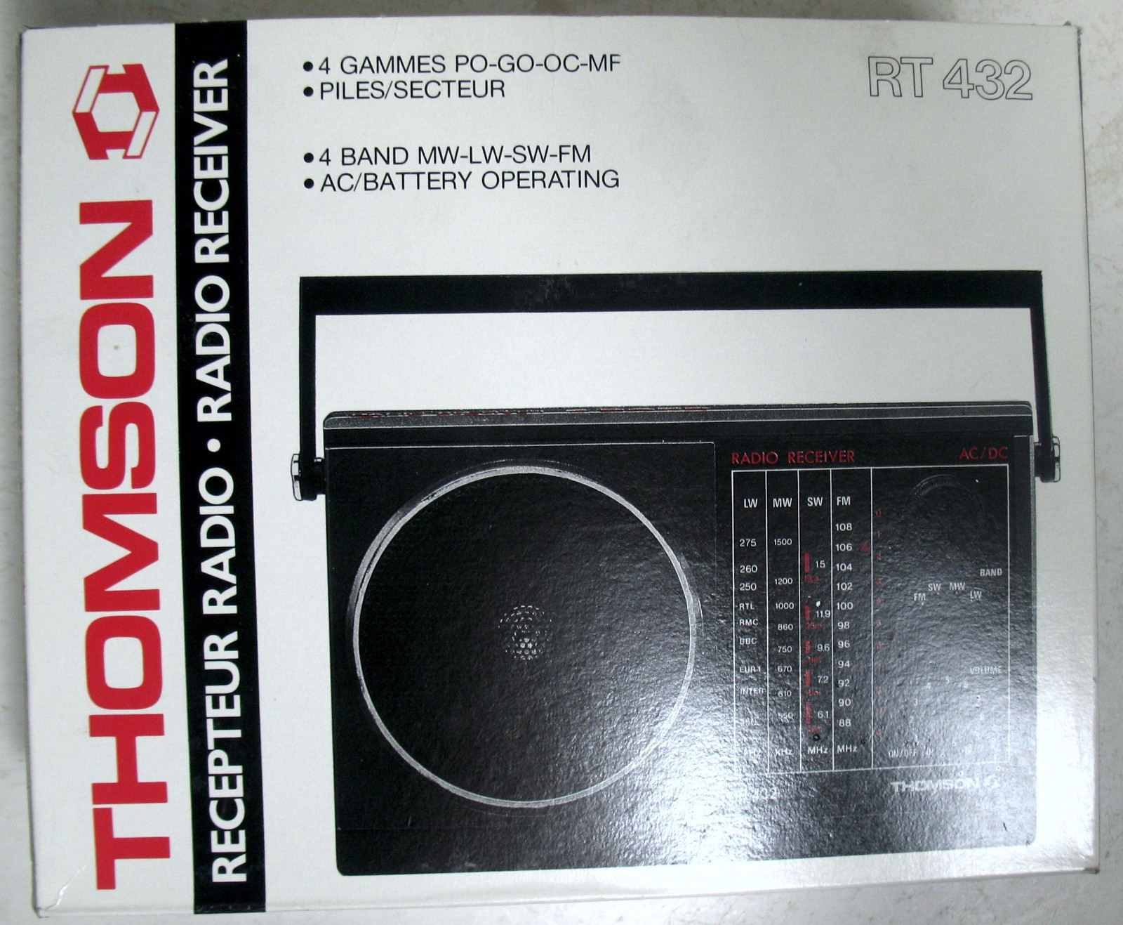 Récepteur Radio THOMSON RT432 pour Jardin et Camping sur Piles