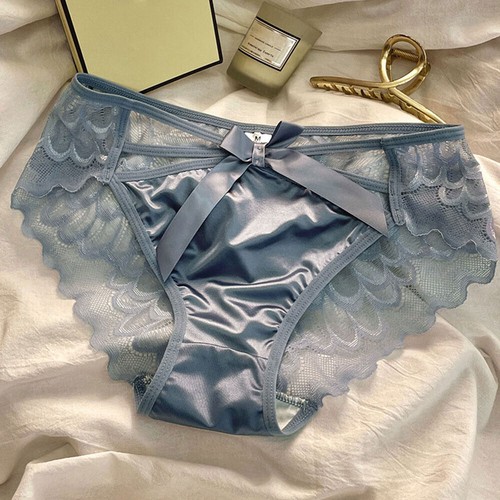 Shiny Satin Silky Knickers Sexy Briefs Women Underwear Lace Panties Seamless - Afbeelding 19 van 20
